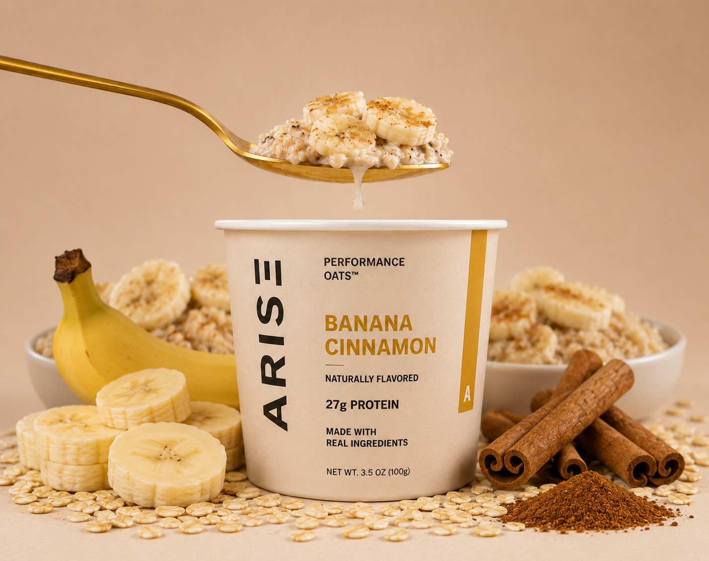 ARISE Banana Cinnamon cup concept